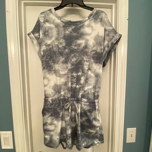 Kaleigh Tie-dye Romper With Pockets, XL